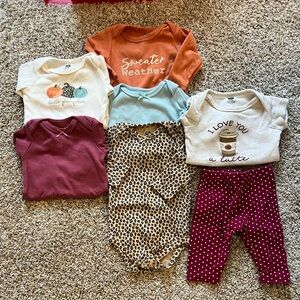 Baby Girl Fall/Winter Clothing Bundle 0-3m Hudson Baby